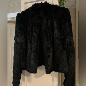 Vintage women’s black fur coat